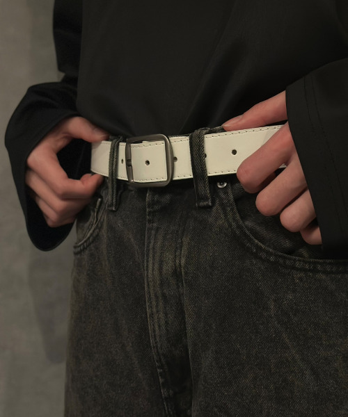 SILVER BULLET（シルバーバレット）の「『SBLTR』ユニセックス シンプルベルト（ベルト・メンズ・ブラック/ブラウン/ダークブラウン/ホワイト・FREE）」の2枚目の写真