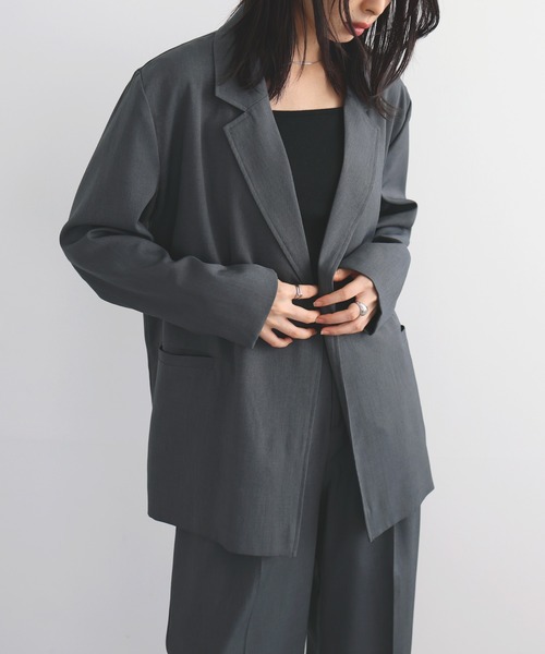LIAN（リアン）の「ダブルテーラードジャケット（テーラードジャケット・レディース・グレイッシュベージュ/ブラック/グレー・FREE）」の15枚目の写真