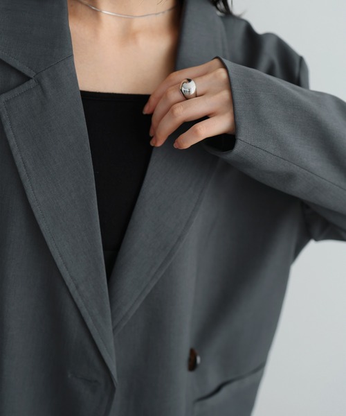 LIAN（リアン）の「ダブルテーラードジャケット（テーラードジャケット・レディース・グレイッシュベージュ/ブラック/グレー・FREE）」の22枚目の写真