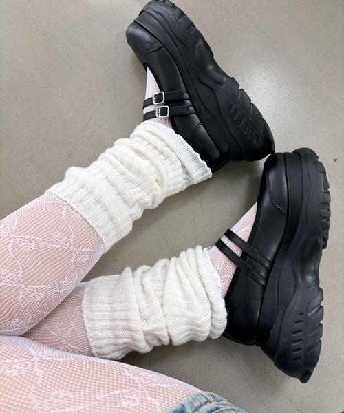 Heather ヘザー ボリュームフラットスニーカー 黒 厚底サンダル Heather ヘザー ボリュームフラットスニーカー 黒 厚底サンダル