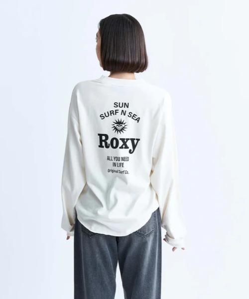 ROXY(ロキシー)の「SUN SURF N SEA/ロキシーラウンドヘム長袖ロンT(Tシャツ/カットソー・レディース・ブラック/ホワイト/ベージュ・LARGE/MEDIUM/SMALL)」の5枚目の写真