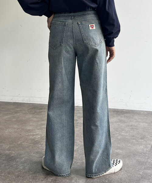 CPCM（シーピーシーエム）の「USAコットンランチパンツ（デニムパンツ・レディース・ネイビー/サックスブルー/ブルー・LARGE/MEDIUM）」の7枚目の写真