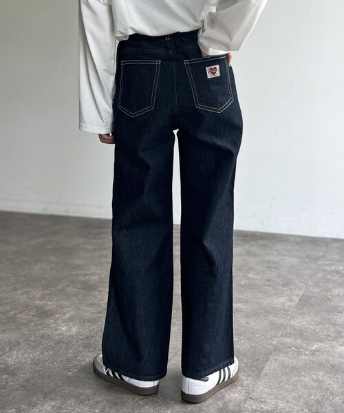 CPCM（シーピーシーエム）の「USAコットンランチパンツ（デニムパンツ・レディース・ネイビー/サックスブルー/ブルー・LARGE/MEDIUM）」の16枚目の写真