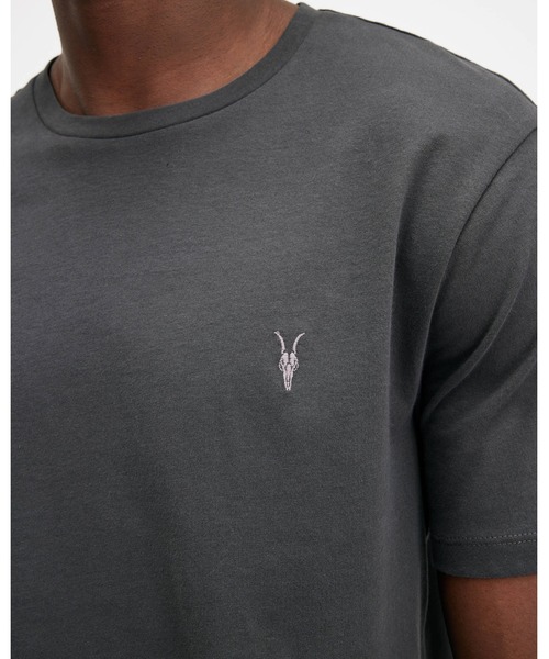 ALLSAINTS(オールセインツ)の「BRACE BRUSHED COTTON CREW NECK T-SHIRT | BRACE ブラッシュ コットン クルーネック Tシャツ(Tシャツ/カットソー・メンズ・グレー系その他・XS/S/M/L/XL)」の5枚目の写真