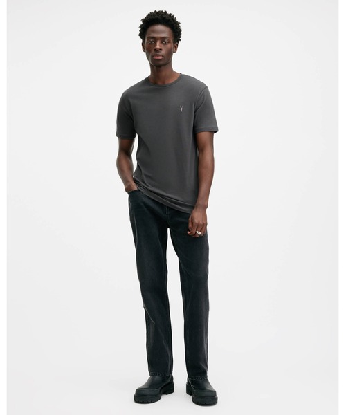 ALLSAINTS(オールセインツ)の「BRACE BRUSHED COTTON CREW NECK T-SHIRT | BRACE ブラッシュ コットン クルーネック Tシャツ(Tシャツ/カットソー・メンズ・グレー系その他・XS/S/M/L/XL)」の4枚目の写真