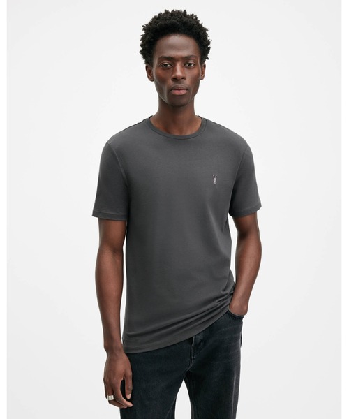 ALLSAINTS(オールセインツ)の「BRACE BRUSHED COTTON CREW NECK T-SHIRT | BRACE ブラッシュ コットン クルーネック Tシャツ(Tシャツ/カットソー・メンズ・グレー系その他・XS/S/M/L/XL)」の11枚目の写真
