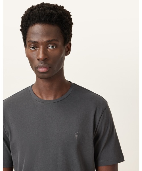 ALLSAINTS(オールセインツ)の「BRACE BRUSHED COTTON CREW NECK T-SHIRT | BRACE ブラッシュ コットン クルーネック Tシャツ(Tシャツ/カットソー・メンズ・グレー系その他・XS/S/M/L/XL)」の7枚目の写真