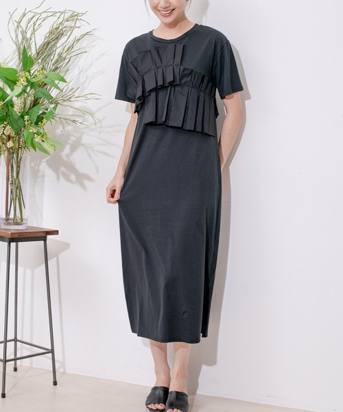 Jayro（ジャイロ）の「デコフリルワンピース（ワンピース・レディース・ブラック/グレー・M）」の2枚目の写真