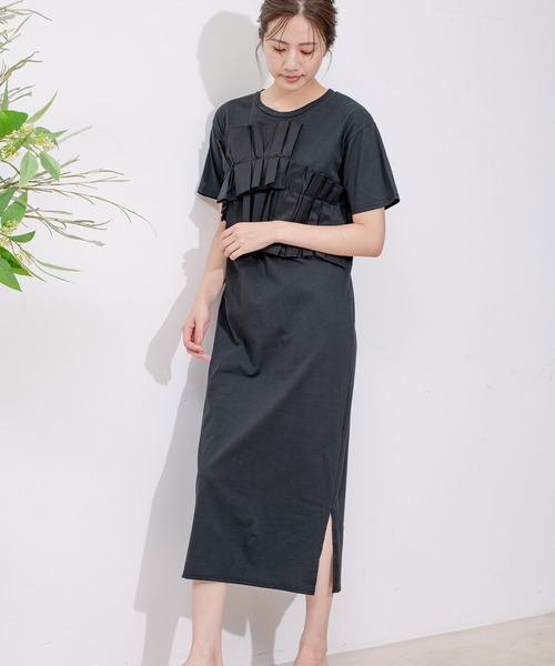 Jayro（ジャイロ）の「デコフリルワンピース（ワンピース・レディース・ブラック/グレー・M）」の3枚目の写真