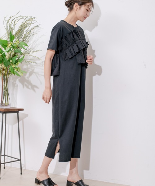 Jayro（ジャイロ）の「デコフリルワンピース（ワンピース・レディース・ブラック/グレー・M）」の4枚目の写真