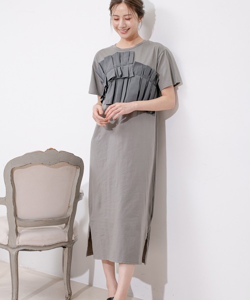 Jayro（ジャイロ）の「デコフリルワンピース（ワンピース・レディース・ブラック/グレー・M）」の12枚目の写真