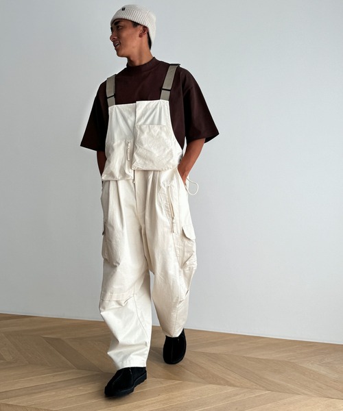 CANAL JEAN(キャナルジーン)の「choice_cnl/KNUT SORD ポケットサロペット(サロペット/オーバーオール・レディース・アイボリー/ベージュ・MEDIUM/LARGE)」の2枚目の写真