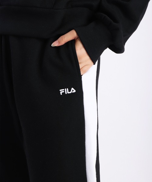 FILA(フィラ)の「FILA レディース 裏起毛 サイドライン ジョガーパンツ ワンポイント 刺繍ロゴ(その他パンツ・レディース・ブラック/ピンク/杢グレー/ホワイト・M/L)」の12枚目の写真
