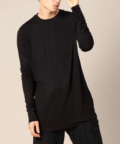 ADYN（エーディーワイエヌ）の「＜ADYN＞ ESSENTIAL LSL TEE/Tシャツ◆（Tシャツ/カットソー・メンズ・ホワイト/ブラック・SMALL/MEDIUM）」の2枚目の写真