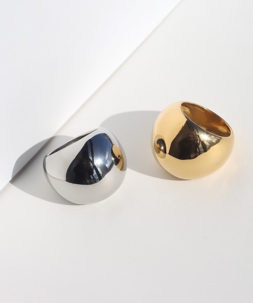 abaskdesign（アバスクデザイン）の「金属アレルギー対応 ボリュームインパクトリング（リング・レディース・ゴールド/シルバー・15号/13号/18号）」の11枚目の写真