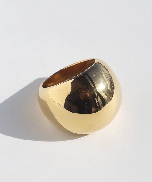 abaskdesign（アバスクデザイン）の「金属アレルギー対応 ボリュームインパクトリング（リング・レディース・ゴールド/シルバー・15号/13号/18号）」の13枚目の写真