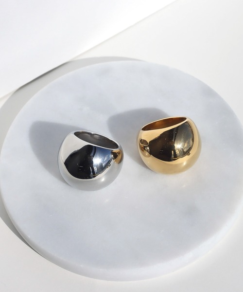 abaskdesign（アバスクデザイン）の「金属アレルギー対応 ボリュームインパクトリング（リング・レディース・ゴールド/シルバー・15号/13号/18号）」の16枚目の写真