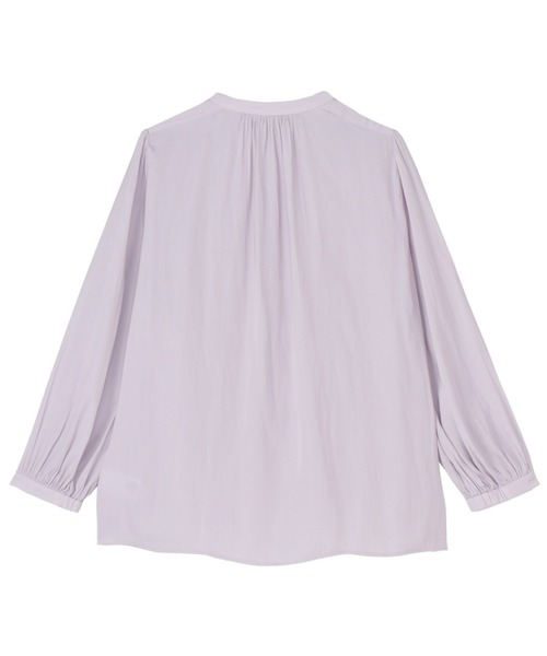 TOKYO SHIRTS（トウキョウシャツ）の「ビンテージデシン生地 バンドカラー長袖ブラウス（シャツ/ブラウス・レディース・ネイビー/パープル・L/M）」の7枚目の写真