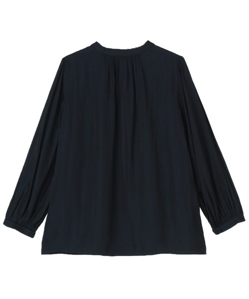 TOKYO SHIRTS（トウキョウシャツ）の「ビンテージデシン生地 バンドカラー長袖ブラウス（シャツ/ブラウス・レディース・ネイビー/パープル・L/M）」の3枚目の写真