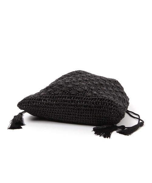 BAYFLOW(ベイフロー)の「ラメアミ巾着ショルダー(ショルダーバッグ・レディース・ブラック/シルバー・FREE)」の7枚目の写真