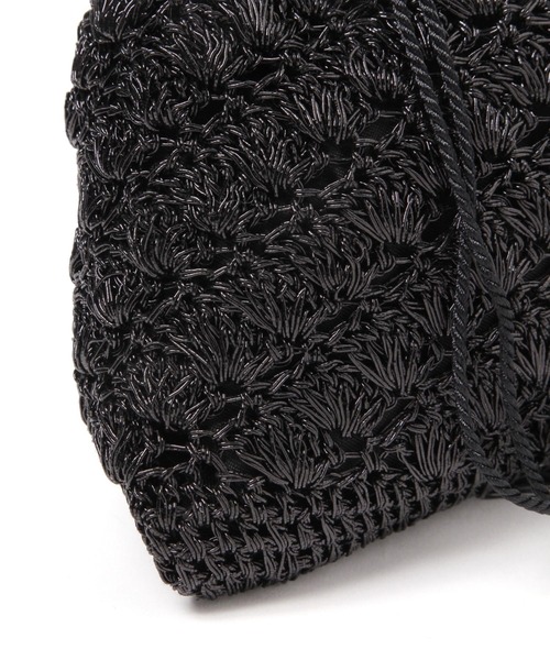 BAYFLOW(ベイフロー)の「ラメアミ巾着ショルダー(ショルダーバッグ・レディース・ブラック/シルバー・FREE)」の10枚目の写真