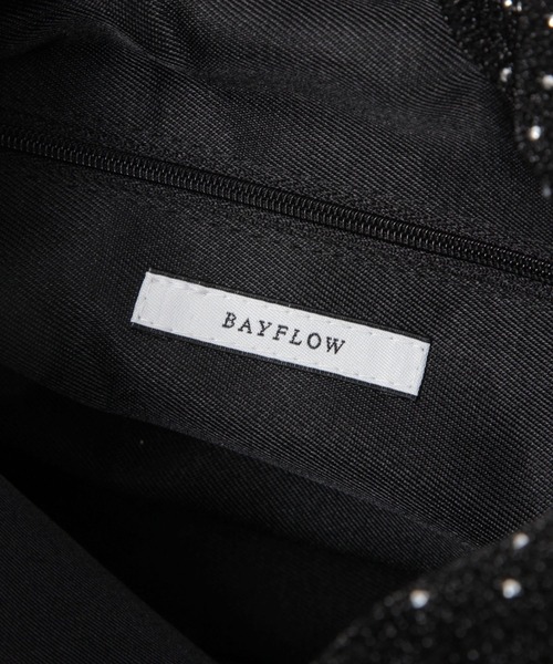 BAYFLOW(ベイフロー)の「ラメアミ巾着ショルダー(ショルダーバッグ・レディース・ブラック/シルバー・FREE)」の13枚目の写真