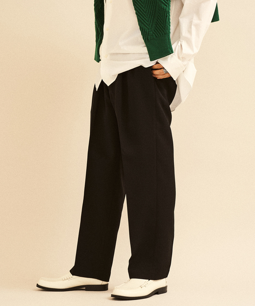 417 EDIFICE（フォーワンセブンエディフィス）の「2タック ワイドデニム（デニムパンツ・メンズ・ブラック/ネイビー/ブラウン・MEDIUM/LARGE/SMALL）」の2枚目の写真