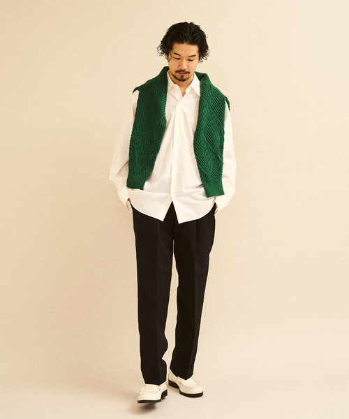 417 EDIFICE（フォーワンセブンエディフィス）の「2タック ワイドデニム（デニムパンツ・メンズ・ブラック/ネイビー/ブラウン・MEDIUM/LARGE/SMALL）」の22枚目の写真