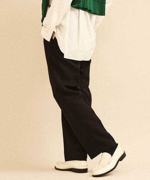 417 EDIFICE（フォーワンセブンエディフィス）の「2タック ワイドデニム（デニムパンツ・メンズ・ブラック/ネイビー/ブラウン・MEDIUM/LARGE/SMALL）」の20枚目の写真