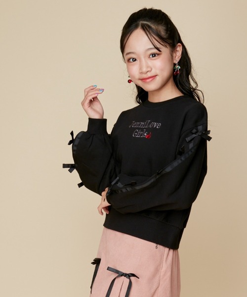 セール】【コットン100％】そでリボントレーナー（スウェット）｜JENNI  