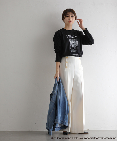 La TOTALITE(ラトータリテ)の「【GOOD ROCK SPEED/グッドロックスピード】 LIFE FRENCH ロンT(Tシャツ/カットソー・レディース・ブラック・FREE)」の3枚目の写真