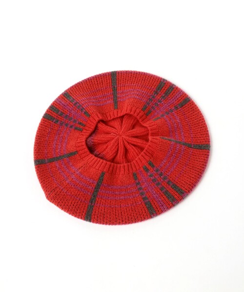 BEAMS BOY（ビームスボーイ）の「【別注】ROBERT MACKIE / チェック ベレー（ハンチング/ベレー帽・レディース・レッド/ブルー・ONE SIZE）」の3枚目の写真