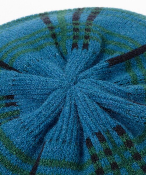 BEAMS BOY（ビームスボーイ）の「【別注】ROBERT MACKIE / チェック ベレー（ハンチング/ベレー帽・レディース・レッド/ブルー・ONE SIZE）」の5枚目の写真