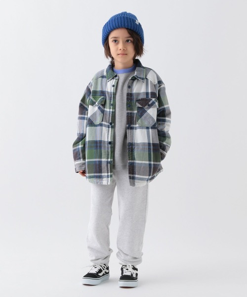 BAYFLOW（ベイフロー）の「[リバーシブル] レトロチェックボアジャケット(KIDS)（ブルゾン・キッズ・オフホワイト/レッド・140cm/130cm/120cm/110cm/150cm）」の3枚目の写真