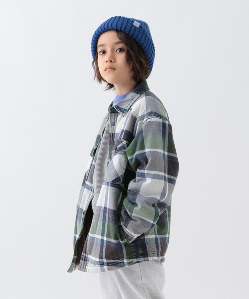 BAYFLOW（ベイフロー）の「[リバーシブル] レトロチェックボアジャケット(KIDS)（ブルゾン・キッズ・オフホワイト/レッド・140cm/130cm/120cm/110cm/150cm）」の7枚目の写真