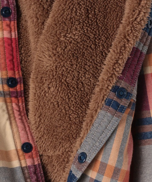 値下げ❗️  キッズアウター　ボア チェック　完売❗️ BAYFLOW（ベイフロー） ブルゾン アウター 「リバーシブル」 レトロ