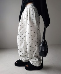 ※※【 3color / 3size 】リボンワイドイージースウェットパンツ / ribbon wide easy sweat pants