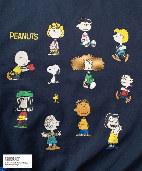 PEANUTS(ピーナッツ)の「【0】【PEANUTS/ピーナッツ】ALLキャラクターイラスト&バックBIGロゴ プリントデザイン ビッグシルエット クルーネックスウェット/ 裏毛(スウェット・レディース・ブラック/シルバーグレー/ネイビー/オレンジ・M/L/XL)」の9枚目の写真