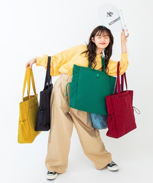 ACCOMMODE(アコモデ)の「ホビーポケットトートバッグ 推し活バッグ(トートバッグ・レディース・マスタード/ワインレッド/ブラック/ブルー/ダークグリーン・FREE)」の14枚目の写真