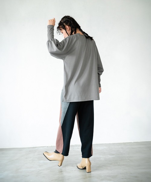 OSMOSIS（オズモーシス）の「2WAY配色ニットパンツ（その他パンツ・レディース・ブラウン/ブラック/グレー・ONE SIZE）」の12枚目の写真