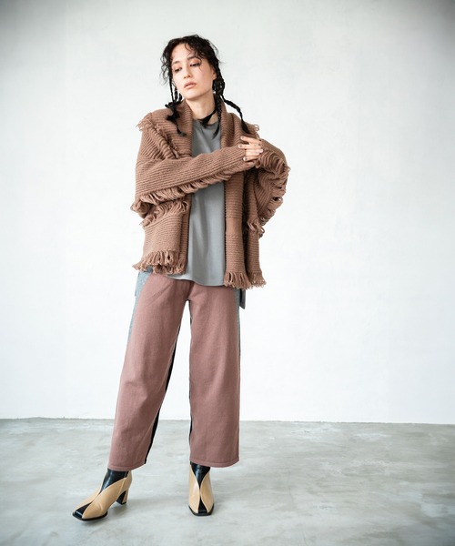 OSMOSIS（オズモーシス）の「2WAY配色ニットパンツ（その他パンツ・レディース・ブラウン/ブラック/グレー・ONE SIZE）」の15枚目の写真