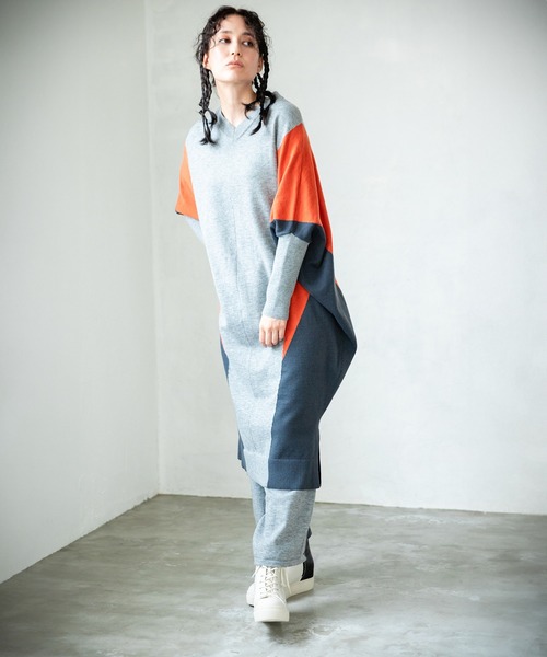 OSMOSIS（オズモーシス）の「2WAY配色ニットパンツ（その他パンツ・レディース・ブラウン/ブラック/グレー・ONE SIZE）」の16枚目の写真