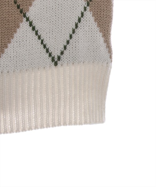 clear（クリア）の「アーガイル柄ベスト [大人 カジュアル 着回し力抜群]≪再入荷≫（ベスト・レディース・ベージュ/ネイビー/アイボリー・F）」の15枚目の写真