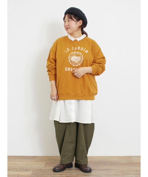 Samansa Mos2（サマンサ モスモス）の「柄アソートレース襟チュニック（シャツ/ブラウス・レディース・チャコールグレー/オフホワイト/ベージュ/マスタード・F）」の22枚目の写真