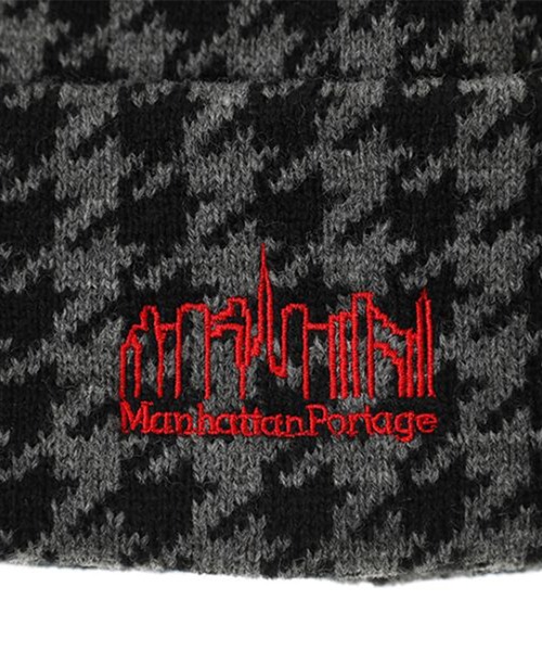 Manhattan Portage（マンハッタンポーテージ）の「Manhattan Portage/マンハッタンポーテージ ビーニー JACQUAR PATTERN KNIT CAP MP304（ニットキャップ/ビーニー・メンズ・チャコールグレー×ブラック/ネイビー/レオパード・FREE）」の9枚目の写真