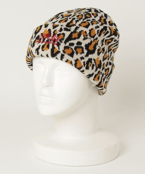 Manhattan Portage（マンハッタンポーテージ）の「Manhattan Portage/マンハッタンポーテージ ビーニー JACQUAR PATTERN KNIT CAP MP304（ニットキャップ/ビーニー・メンズ・チャコールグレー×ブラック/ネイビー/レオパード・FREE）」の20枚目の写真