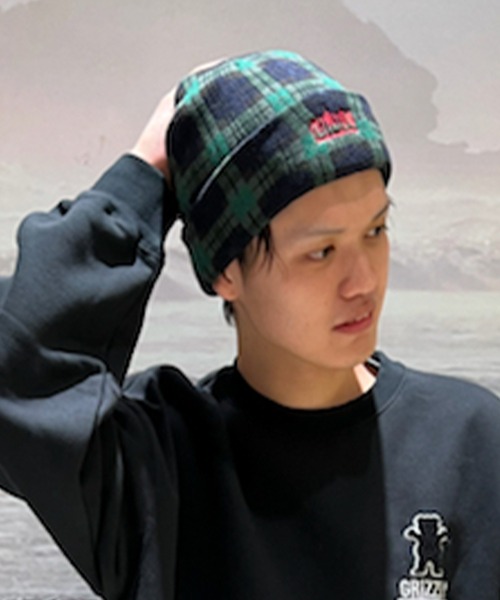 Manhattan Portage（マンハッタンポーテージ）の「Manhattan Portage/マンハッタンポーテージ ビーニー JACQUAR PATTERN KNIT CAP MP304（ニットキャップ/ビーニー・メンズ・チャコールグレー×ブラック/ネイビー/レオパード・FREE）」の22枚目の写真
