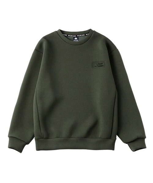 LOGOS(ロゴス)の「【CAMP LOGOS/キャンプ ロゴス】ダンボールニット エンボスロゴ スウェット(スウェット・メンズ・オリーブ/グレー/ブラック・M/L/XL)」の6枚目の写真