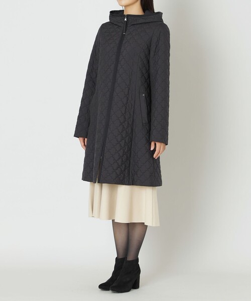 美品tobechicキルティング ダウンコート★size44★ トゥー ビー シック TO BE CHIC キルティング コート （ピンク