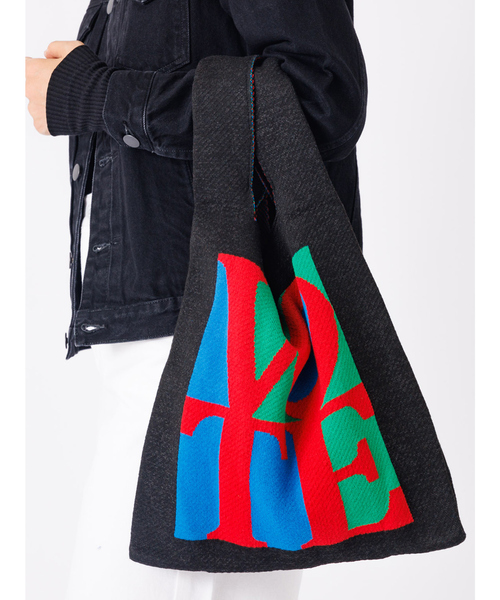 THRIFTY LOOK(スリフティールック)の「【THRIFTY LOOK/スリフティールック】ニットトートバッグ / ミニトート(トートバッグ・レディース・イエロー/ブラック・フリー)」の2枚目の写真